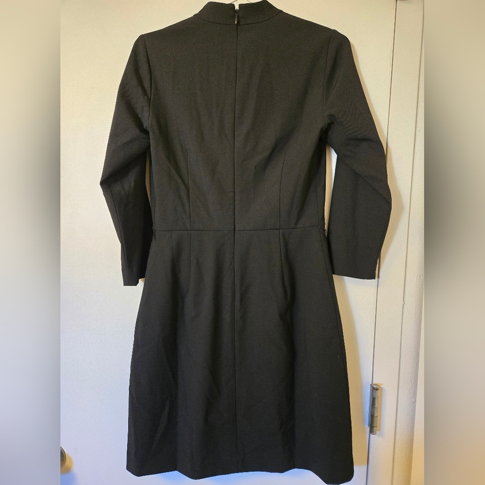 NWT Ann Taylor Sleeved, Lined Black Tailored Suit Dress - Picture 7 of 8